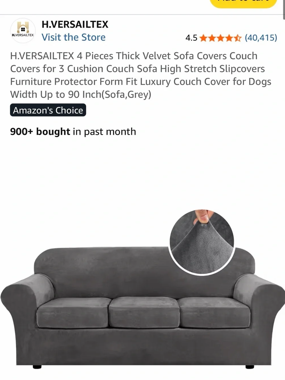 Plush Gray Microfiber Sofa Cover - Soft Stretch Protection
